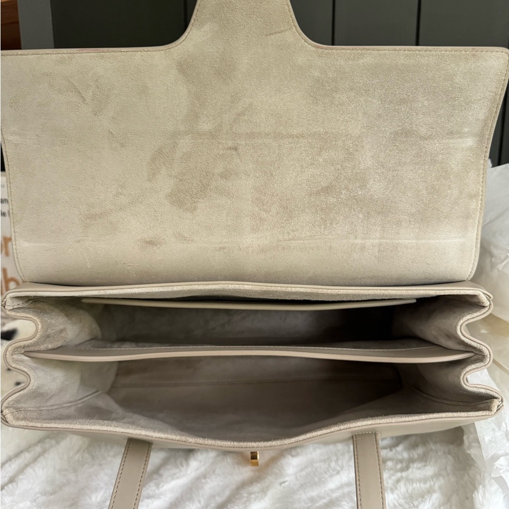 Celine Gray Leather Tote Bag with Gold Hardware - Picture 9 of 14